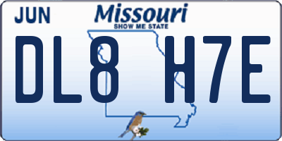 MO license plate DL8H7E