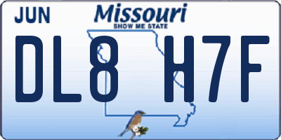 MO license plate DL8H7F
