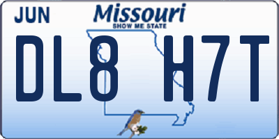 MO license plate DL8H7T