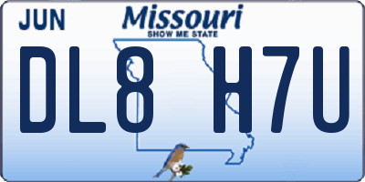 MO license plate DL8H7U