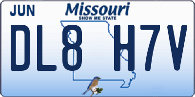 MO license plate DL8H7V