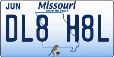 MO license plate DL8H8L