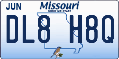 MO license plate DL8H8Q