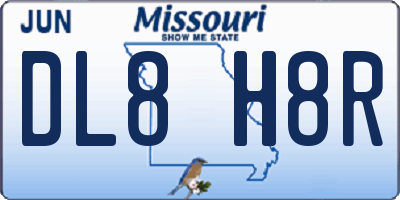 MO license plate DL8H8R