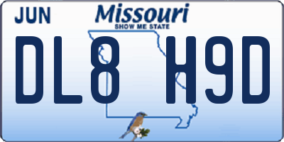 MO license plate DL8H9D