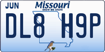 MO license plate DL8H9P