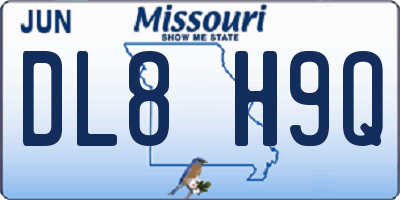 MO license plate DL8H9Q