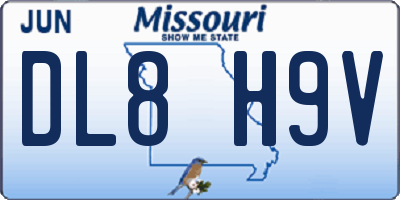 MO license plate DL8H9V