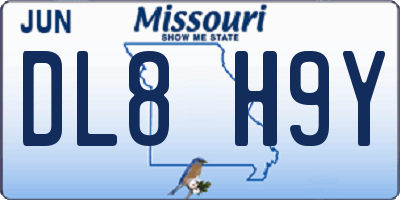 MO license plate DL8H9Y