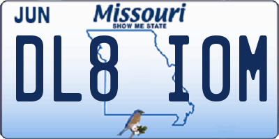 MO license plate DL8I0M