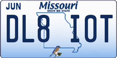 MO license plate DL8I0T