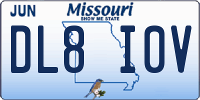 MO license plate DL8I0V