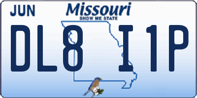 MO license plate DL8I1P