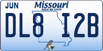 MO license plate DL8I2B