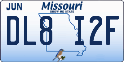 MO license plate DL8I2F