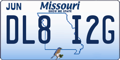 MO license plate DL8I2G