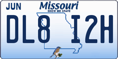 MO license plate DL8I2H