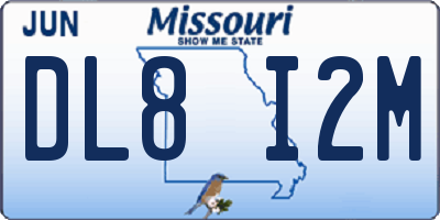 MO license plate DL8I2M
