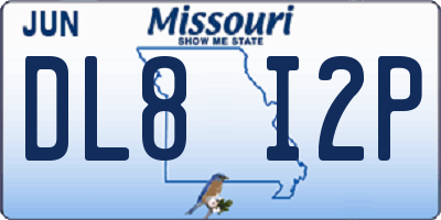 MO license plate DL8I2P