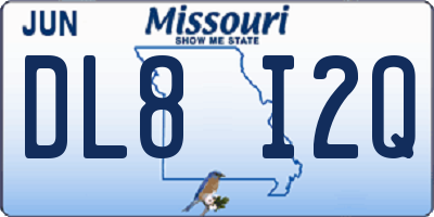 MO license plate DL8I2Q
