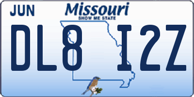 MO license plate DL8I2Z