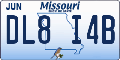 MO license plate DL8I4B