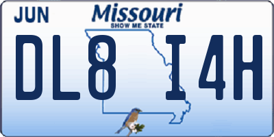 MO license plate DL8I4H