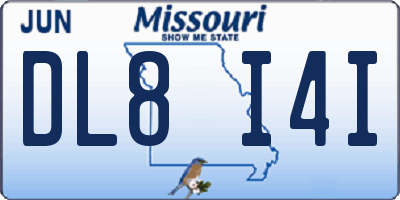 MO license plate DL8I4I
