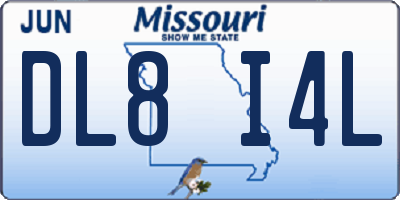 MO license plate DL8I4L