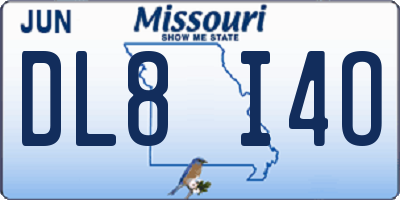 MO license plate DL8I4O