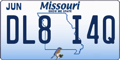 MO license plate DL8I4Q