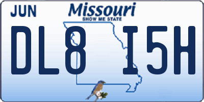MO license plate DL8I5H