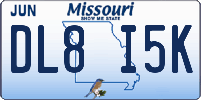 MO license plate DL8I5K