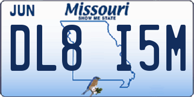 MO license plate DL8I5M