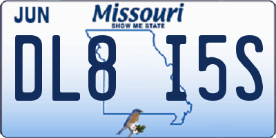 MO license plate DL8I5S