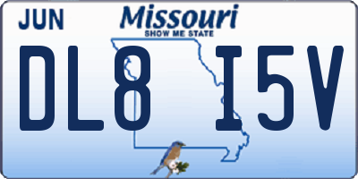 MO license plate DL8I5V