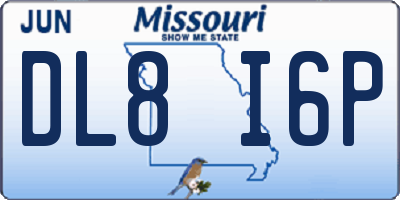 MO license plate DL8I6P