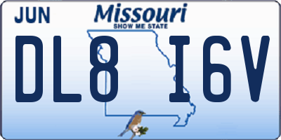 MO license plate DL8I6V