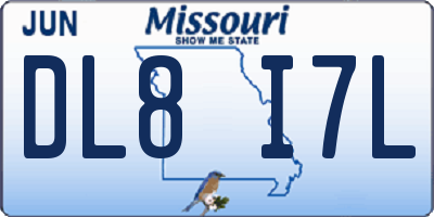 MO license plate DL8I7L
