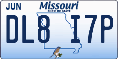 MO license plate DL8I7P