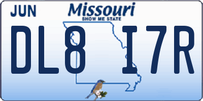 MO license plate DL8I7R