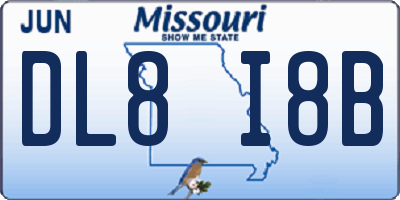 MO license plate DL8I8B