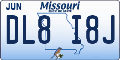 MO license plate DL8I8J