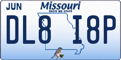 MO license plate DL8I8P