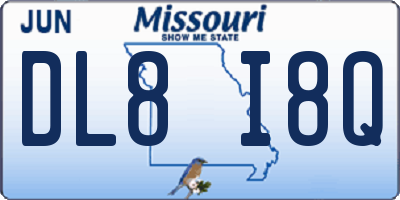 MO license plate DL8I8Q