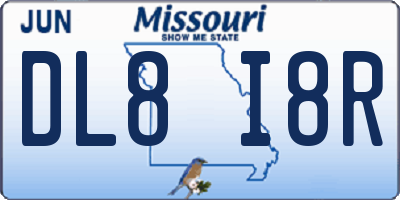MO license plate DL8I8R