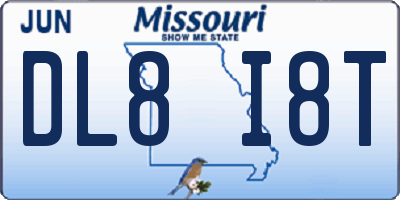 MO license plate DL8I8T