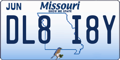 MO license plate DL8I8Y