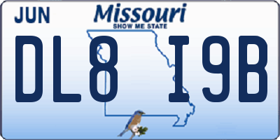 MO license plate DL8I9B