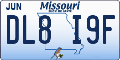 MO license plate DL8I9F